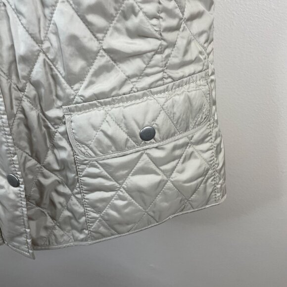 Banana Republic Old Money English Country Hunting Quilted Vest Size M Champagne - Picture 8 of 13